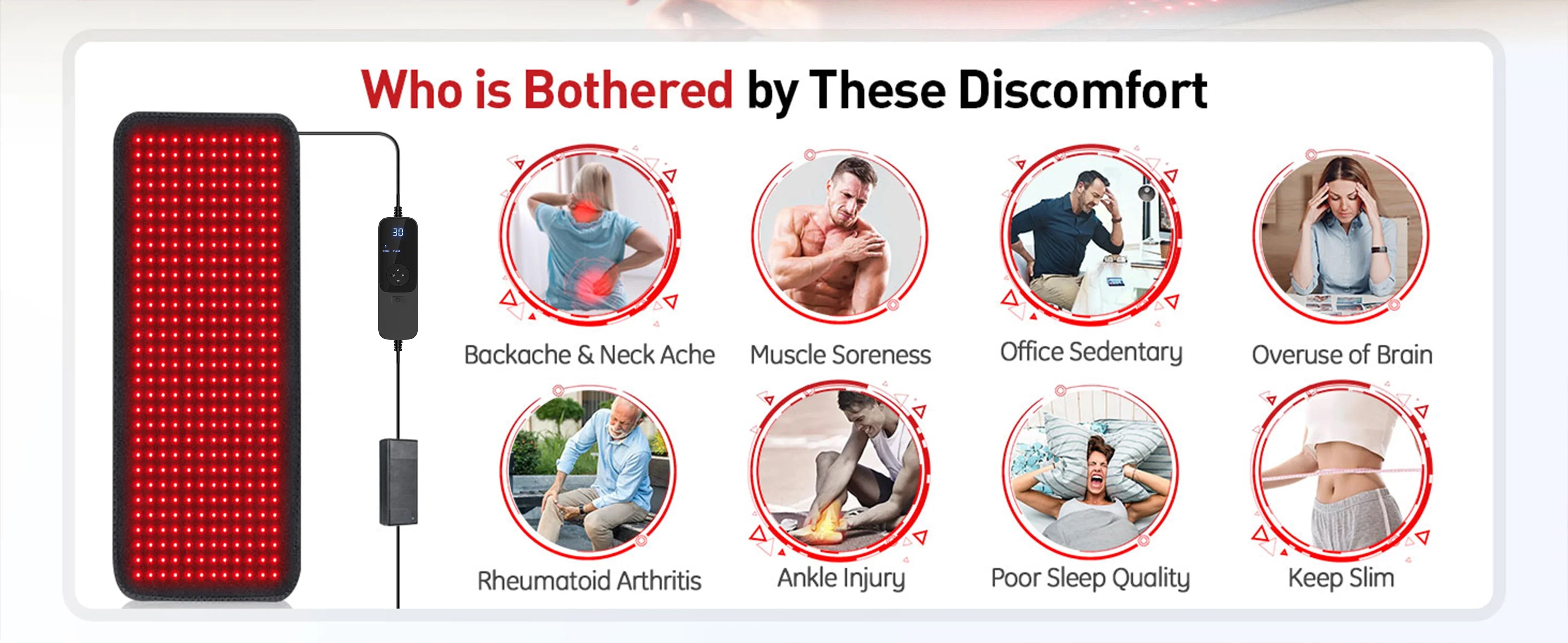 ThermoPad 850 nm – Tiefenwärme für Rücken, Nacken & Schultern