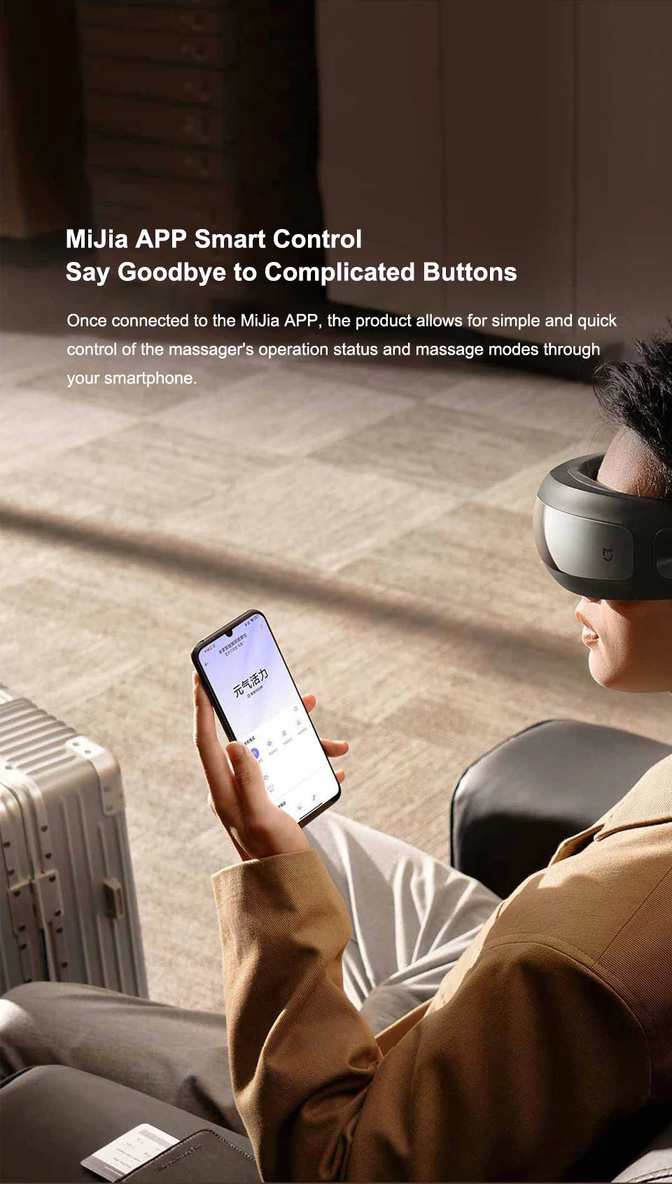 Smart Eye Massager – Faltbare Augenmassagebrille mit Mehrzonen-Massage & Mi Home App-Steuerung | 4,5 ★ Bewertung