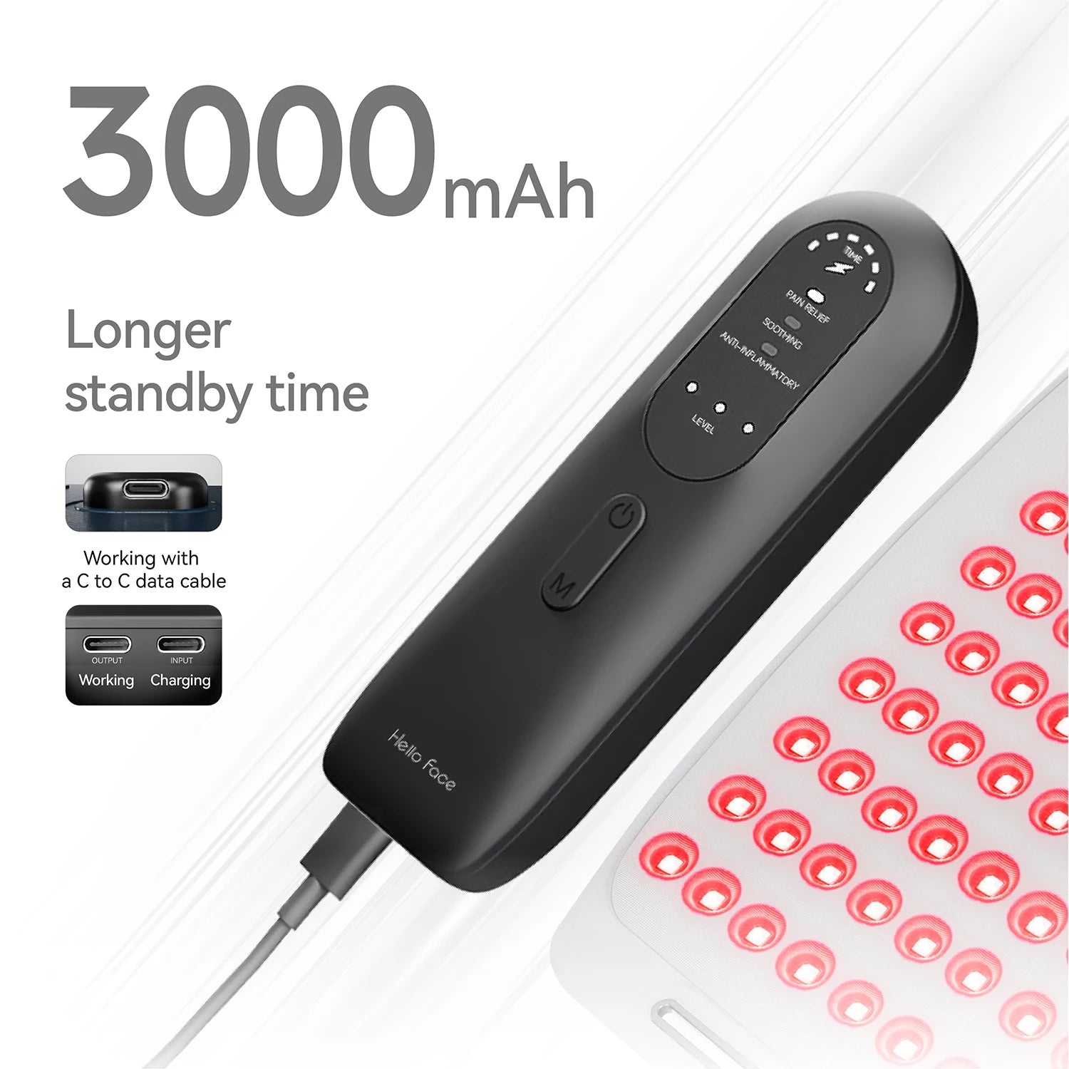 Infrarot Rotlicht-Therapie Gürtel – Wasserfest & Schweißresistentes LED-Lichtpad für Wellness & Entspannung