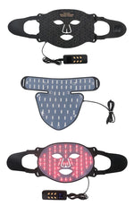 GlowThera - 4-Color LED Gesichts- & Halsmaske mit Rotlicht / Infrarot-Photonentherapie.