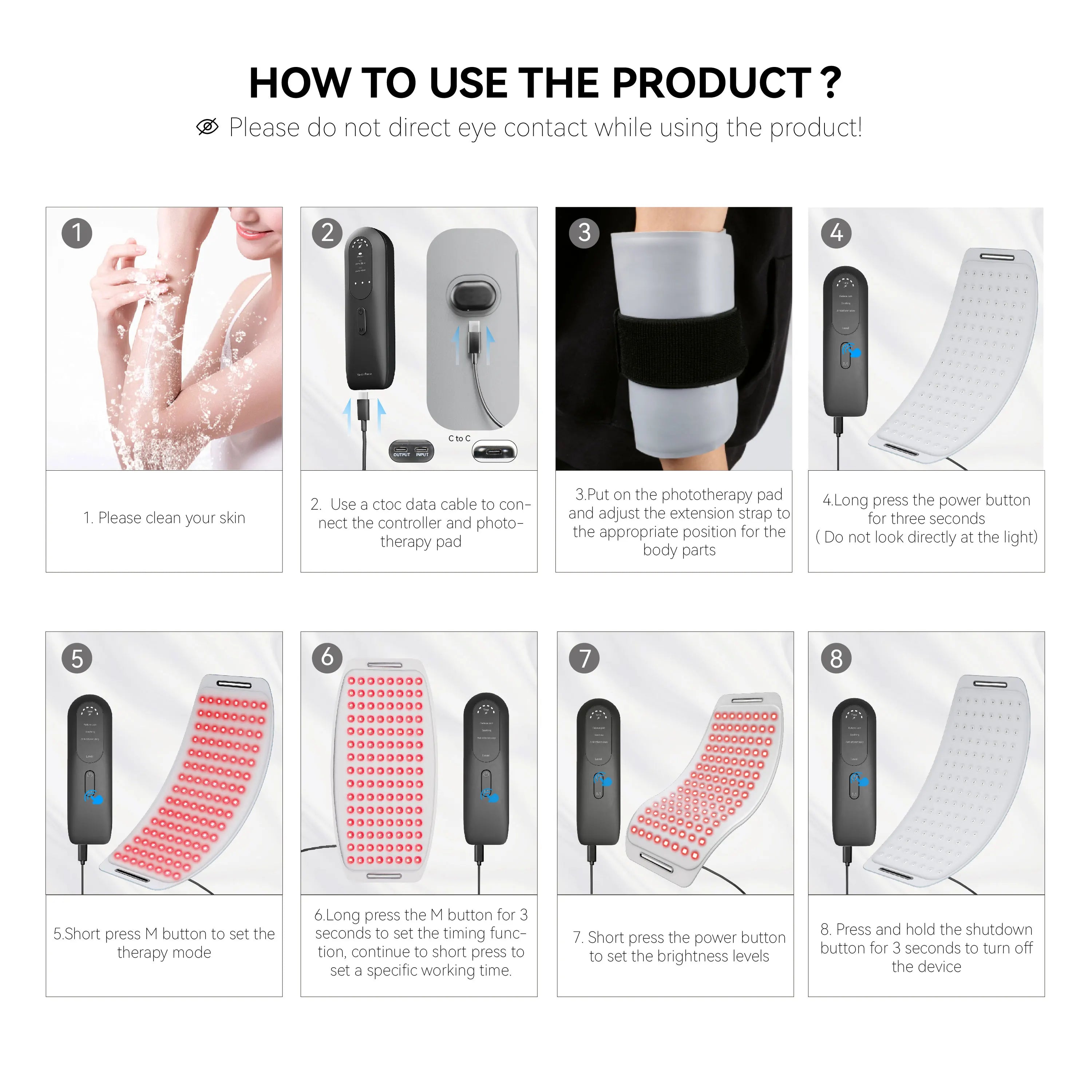 Infrarot Rotlicht-Therapie Gürtel – Wasserfest & Schweißresistentes LED-Lichtpad für Wellness & Entspannung